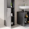 A modern bathroom with a tall cabinet and a vanity unit with a sink. Podgląd zdjęcia produktu