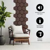 Homestyle4u Wandpaneel 4er Set Akustikpaneele Braun Walnuss Produktbild-Vorschau 13
