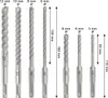 PRO SDS plus-5X Hammerbohrer-Set, 5/6/8/6/8/10/12 mm, 7-tlg Produktbild-Vorschau 3