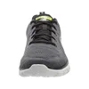 A front view of a charcoal and black Skechers Track - Front Runner sneaker. Náhľad obrázku produktu
