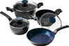 A set of cookware including pots and a frying pan, arranged on a white background. Anteprima dell’immagine prodotto