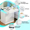2x Nachttisch mit LED,Weiß Hochglanz Nachtschrank mit Produktbild-Vorschau 5