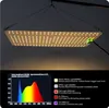 A rectangular LED grow light panel is suspended from the ceiling, with a spectral analysis chart below it. Anteprima dell’immagine prodotto