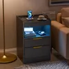 Mondeer Nachttisch mit LED-Beleuchtung & USB-Ladestation, Produktbild-Vorschau 9