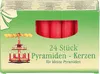 Pyramidenkerze 7cm Ø1,4cm rot 24 Pack Produktbild-Vorschau 1