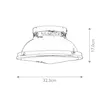 Deckenleuchte, Stahl, Glas, Messing, D 32,3 cm Produktbild-Vorschau 10