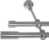 Gardinenstange mit Wandhalterung I Metall Edelstahl Look Produktbild-Vorschau 1