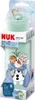 The image shows the retail packaging of a NUK Mini-Me Flip 2-in-1 baby bottle featuring characters from Disney's Frozen. Anteprima dell’immagine prodotto