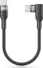 deleyCON 0,15m 100W USB C Ladekabel Kurz Winkel 90 Grad Produktbild-Vorschau 3