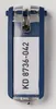 A single blue key tag with a white label and black text is shown against a white background. Náhľad obrázku produktu