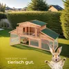 XXL Králíkárna dřevěná klec dvoupatrová s odpočívadlem Náhled obrázku produktu 19