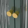 Wandschrank 90x20x70 cm Dunkelgruen 3-tueriger Glas + Produktbild-Vorschau 8