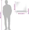 vidaXL Lustro ścienne z półką 60×60 cm szkło hartowane Podgląd zdjęcia produktu 7