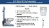 A diagram and text explaining the features of a wall-mounted toilet mounting adapter. Anteprima dell’immagine prodotto