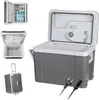 A collage of images showing a portable cooler box from different angles, including its interior, exterior, and with accessories. Náhled obrázku produktu