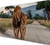 Löwenpaar Schreibtischunterlage 69x31cm XXL Mauspad mit Produktbild-Vorschau 1
