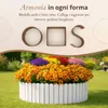 Floranica Bordura per Giardino in legno 30 x 200 cm Bianco Anteprima dell’immagine prodotto 4