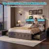Lit coffre 140x200 cm avec éclairage LED, chargeur USB, lit Voir les images du produit 8