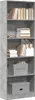 vidaXL Bibliothèque gris béton 60x24x176 cm Bois composite Voir les images du produit 2