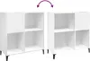 vidaXL Armoire à panneaux blanc 84,5x38x89 cm Bois Voir les images du produit 7