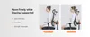 A split image showing a woman sitting in an ergonomic chair, demonstrating its features. Náhled obrázku produktu