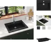 vidaXL Granitové umyvadlo 600×450×120 mm černé - Koupelnové Náhled obrázku produktu 2