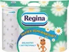 A package of Regina chamomile toilet paper with 12 rolls, featuring a cartoon ant character and chamomile flowers. Anteprima dell’immagine prodotto
