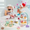 Atoylink Holz Tee Set Kinder Teeservice mit Dessert Kuchen Produktbild-Vorschau 8