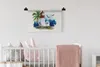 MuchoWow® Wandteppich Wandbehang Leuchtturm - Palme - Vogel Produktbild-Vorschau 2