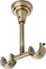 A double curtain rod bracket with an antique gold finish, mounted on a white background. Anteprima dell’immagine prodotto