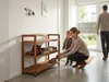 Scaffale multiuso a 3 ripiani in legno di acacia 82 × 74 × Anteprima dell’immagine prodotto 6