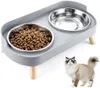 2 x Katzennapf Erhöht - Erhöhter Katzen Napfset Edelstahl Produktbild-Vorschau 1