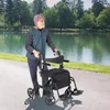 COSTWAY 2in1 Fauteuil roulant & déambulateur pliable & Voir les images du produit 2