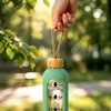 Vilde | Butelka na wodę szklana 600 ml - z etui silikonowym Podgląd zdjęcia produktu 7