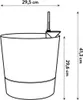 Runder Blumentopf, 15 l – 29,5 x 29,5 x 29,1 cm (Höhe) – Produktbild-Vorschau 4