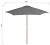 vidaXL Sonnenschirm mit Holz-Mast 270 cm Anthrazit Produktbild-Vorschau 6