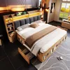 Abrihome Dvoulůžková postel z masivního dřeva 180x200 cm Náhled obrázku produktu 1