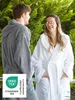 Damesbadjas met capuchon, extra lang, 100% katoenfleece, Productafbeelding-voorbeeld 5
