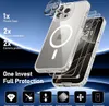 A clear phone case with screen and camera protectors shown in a promotional graphic. Produktbild-Vorschau