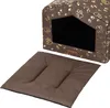 A dog house with a separate cushion, shown against a white background. Náhled obrázku produktu