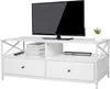 Mobile TV Relaxdays, 2 ripiani e 2 cassetti, mobile TV fino Anteprima dell’immagine prodotto 1
