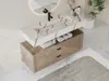 Waschbecken hängend  - 120.2 x 45.2 x 8 cm - Weiß mit Produktbild-Vorschau 4