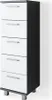 A tall, narrow chest of drawers with five drawers, shown from a side angle against a white background. Produktbild-Vorschau