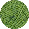 Close-up view of green yarn with blue flecks. Produktbild-Vorschau