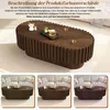 Table basse ovale Merax avec 1 tiroir, table d'appoint pour Voir les images du produit 9