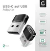 CELLONIC 2 x USB-C auf USB-A-Adapter–USB-C-Buchse auf Produktbild-Vorschau 2