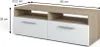 A lowboard with two drawers and an open shelf, shown with dimensions indicated. Náhľad obrázku produktu