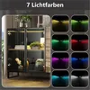 Sideboard 160x40x95cm Schwarz Vintage-Holzoptik, Vitrine Produktbild-Vorschau 3