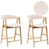BELIANI Barstuhl 2er Set Beige Bouclé Gepolstert mit Produktbild-Vorschau 1
