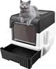 Katzentoilette mit Deckel, Katzenklo Groß,Geruchlose Produktbild-Vorschau 2